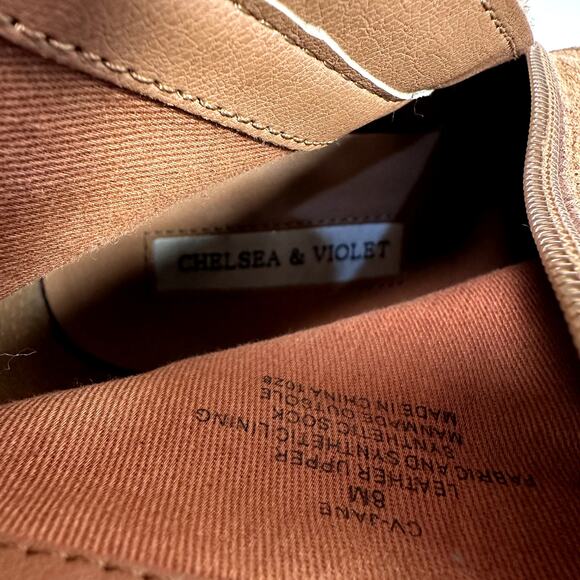 Suede Mocha Mousse Ankle Boots Womens 8M Pointed Toe Fall Booties Chelsea Violet - Picture 9 of 13